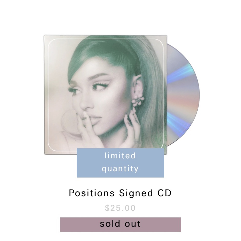 Ariana Grande Signed Positions